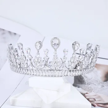 EYER Noi Femei Elegante Frizură Și Coroana Pentru Parada Petrecere de Nunta de Lux Bentita Strălucire de Cristal de Zirconiu Coroana Tiara