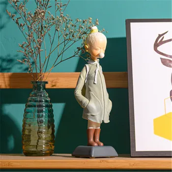 Nordic Moda Fata Cu Bule Figura Rășină De Artă Figurine Camera De Zi De Decorare Accesorii Sculpturii Moderne, Decor Acasă Statuie