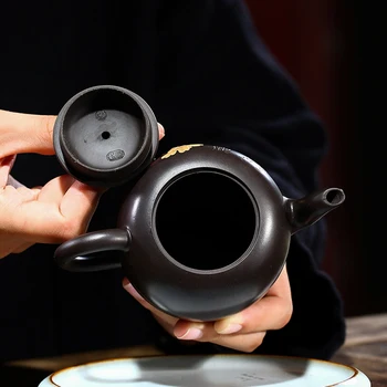 220ml Yixing Handmade Boutique Ceai Oală de Lut Violet Filtru Ceainic Prime de Minereu de Noroi Negru de Frumusete Fierbător Acasă Set de Ceai Lega Guanyin Cadouri