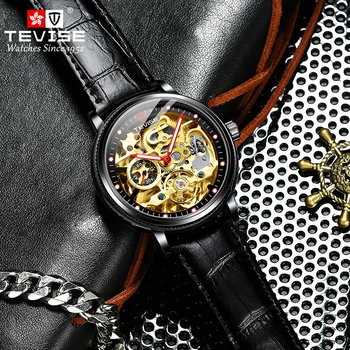 Ceas TEVISE Top Brand de Lux Mens Ceasuri Automate Oțel Inoxidabil cuarț Ceas de mână de Om Relogio Masculino