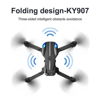 2021 NOI KY907 Drona 4K HD WIFI Camera FPV de Evitare a obstacolelor Quadcopter RC Profesional patru axe Avion de jucărie Jucării Pentru Băieți