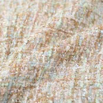 Culoare caise tweed rochie de primavara / toamna pentru femei rochii proaspete tricotate mâneci doamnelor coadă de pește rochie dintr-o bucata