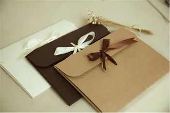 24*18*0.7 cm 3 de Culoare de hârtie kraft geanta plic eșarfă de Mătase cadou pungă de hârtie hârtie carte poștală de ambalare sac de fotografie cd dvd sac, 100buc/lot