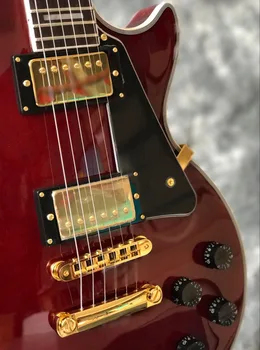 Custom shop.Culoarea roșie Personalizate Chitara Electrica.corp mahon gitaar.Hardware-ul de aur guitarra.instrumente muzicale.