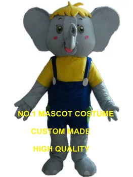Elefant gri costum mascota elefant de desene animate personalizate dimensiune adult personaj de desene animate cosplay costum de carnaval 3266