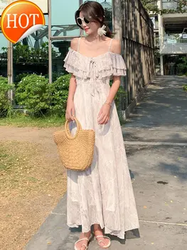 Sanya Bali Beach Resort Beach fusta pentru femei curea de umăr Sifon Rochie Xia