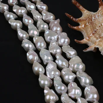 Calitate de Top 14-20mm alb natural baroc de apă dulce pearl strand liber bolid pearl margele pentru a face bijuterii