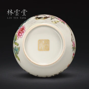 Lin Yuntang mână-pictat în culori pastelate email ceașcă de jingdezhen ceramică de mână kung fu cesti de ceai LYT9051