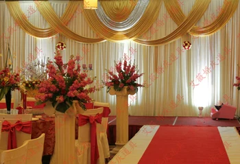3x6m Alb și aur nunta fondul draperii pentru nunta perdele de nunta de nunta de decorare etapă decor
