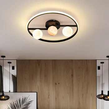Stil Nordic Imprimare 3D Luna Lampă de Tavan Creative Dormitor, Camera pentru Copii Cafenea Decor de Iluminat cu Led