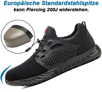 SUADEX Pantofi de protecție Om Siguranță Pantofi de Lucru Cap Toe Anti-zdrobitor de Oțel Pantofi pentru protectia muncii Adidași Respirabil Încălțăminte de Vară