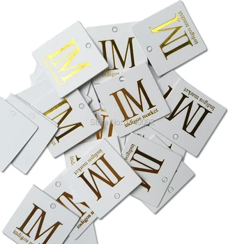 Personalizate Bijuterii Ambalaje tag-uri/etichete/cercel de tag-uri/gift de copt ambalare etichete de imprimare/de aur ștampilarea etichete 1000 buc