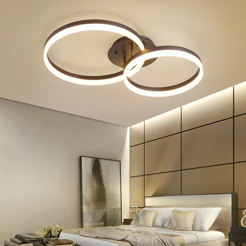 New Sosire Cerc inele de designer Moderne led lumini plafon lampă pentru camera de zi dormitor control de la Distanță lampă de tavan corpuri
