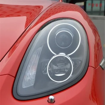 Pentru Porsche Cayman 981 Faruri Transparente Abajur Far Acoperi Lampa Shell Faruri Cu Lentile De Sticlă
