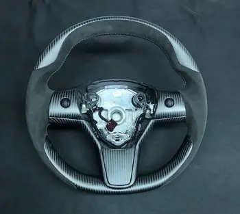 De Bună Calitate Pentru Tesla Model3/ModelY Fibra De Carbon Volan