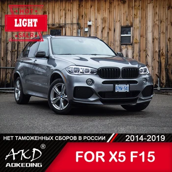 Pentru Masina BMW X5 F15 Lampă de Cap-2018 X6 Înger Accesorii Auto Ceata Lumini de Zi de Funcționare Lumina DRL H7 LED Bi Xenon Bec Faruri
