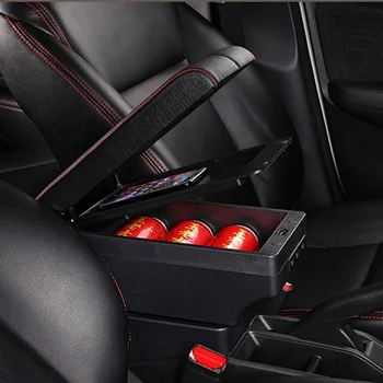 Pentru Toyota ist cotiera cutie centrale cutie de conținut interior Cotiere de Stocare auto-styling accesorii partea cu USB