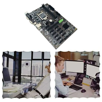 B250C BTC Mining Placa de baza cu Cablul de Rețea RJ45+G3920 CPU 12XGraphics Slot pentru Card de LGA 1151 pentru Minerit Bitcoin Miner
