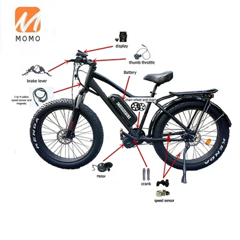 1000W Mijlocul Motorului de Antrenare Motor Bike Kit Cu 13ah Baterii Biciclete Electrice Kit de Conversie