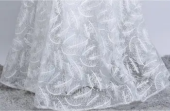 Rochie de seara 2018 absolvire pene decor alb formale rochie de petrecere de Seara disponibile rochii de bal rochie de vestido de noiva