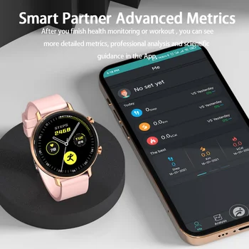 2021 Nou de apelare Bluetooth Smart Watch Femei Brățară IP68 rezistent la apa de Ritm Cardiac ECG PPG Monitor Doamnelor Smartwatch Pentru Android IOS