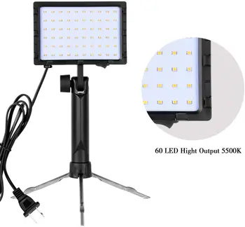 Emart 60 de CONDUS Continuu, Portabil Fotografie Kit de Iluminat pentru Masa de Sus Foto Video Studio de Lumină Lampă cu Filtre de Culoare - 4
