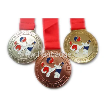 Medalioane Personalizate Personalizate Sport Medalie De Turnare Email Militare Monede Cu Panglică