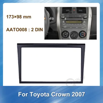 Din dublu Radio Auto Fascia Cadru Remontarea Plăcii Panoului de Bord Pentru Toyota Crown 2007 Panoul de Bord ABS plastic Instalare
