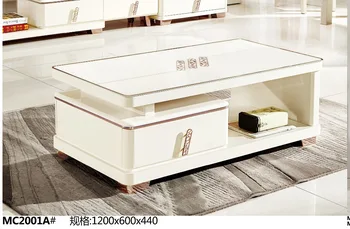 MC2001A living Modern mobilier de top de sticla albe de masă de ceai masă de cafea simplu stil clar, masă de cafea
