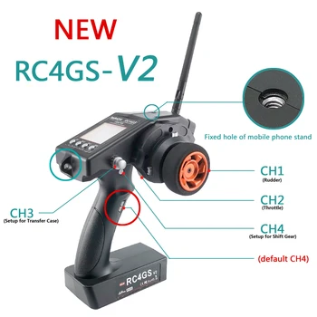 RadioLink RC4GS V2 2.4 G 4CH 400M Distanță Controler de la Distanță Transmițător + R6Fg Gyro în Interiorul Receptorului pentru Masina RC Barca