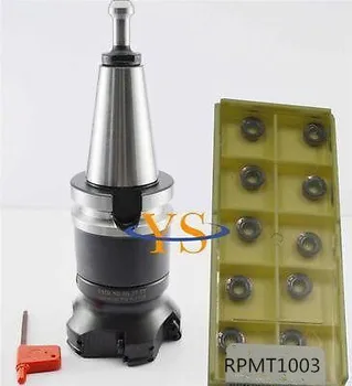 Noi BT40 M16 FMB27 45L +EMR 5R-80-27-6M fata Rotunda end mill +10buc RPMT1003 insertii carbură CNC mill