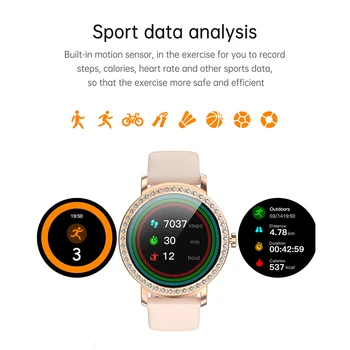 Willgallo 2022 GW25 Ceas Inteligent Femei Rotund Sport rezistent la apa Smartwatch Fitness Tracker Tensiunii Arteriale Monitor pentru Android IOS