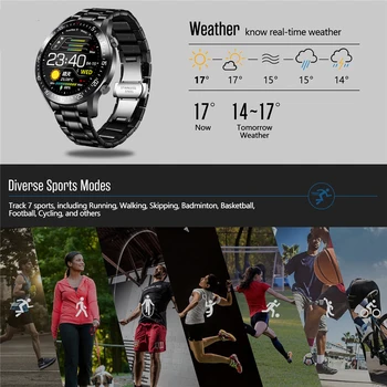 LIGE Ceas Inteligent Bărbați smartwatch LED Full Touch Screen Pentru Android iOS Heart Rate Monitor de Presiune sanguina Impermeabil Ceas Fitness