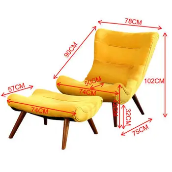 China stil modern de catifea din lemn masiv accent scaun cu spătar lounge cu canapea scaun pentru cele mai bune servicii