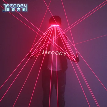 2020 Nou personalizat creative laser rosu laser ochelari punk scenă DJ laser care emit mănuși, fluorescente dans de elemente de recuzită