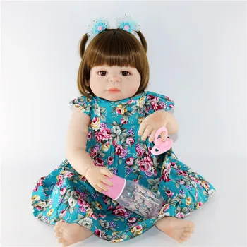Bebes renăscut real fata NPK complet corpul silicon renăscut baby doll jucării modelare cadou baie papusa boneca renăscut silicon completa