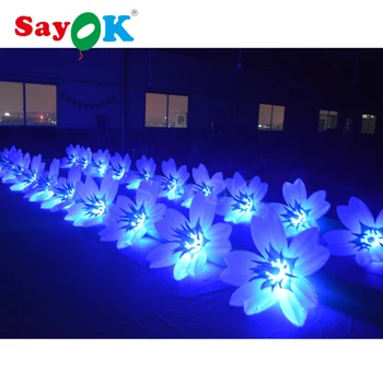 Sayok 10m x 2/lot Gonflabile Floare Lanț cu 16 Schimbare de Culoare Lumini pentru Nunta Ziua Îndrăgostiților Decoratiuni