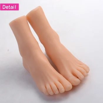 Manechin Modelul Picioare Șosete de Cauciuc, Plastic, Silicon de sex Feminin de sex Masculin Unghii False Picior de Afișare Tarsel Os Glezna Manechin Uman 36A
