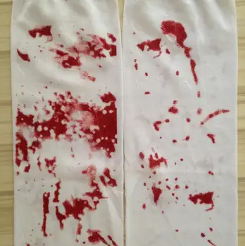 Pătată de sânge Zombie Ciorapi Dresuri Cosplay Asistenta Rochie Fancy Sânge Schelet Pata Ciorapi Coapsă Șosete Lungi consumabile Festive