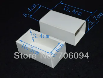 12.4*5.4*3.7 CM,60pcs/lot,Cosmetice albă de hârtie carte de sertar caseta de alb manual cutii de cadouri,ulei Esențial cutie,cutie personalizate logo-ul