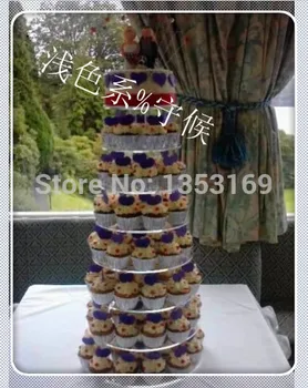 8 tier Transparent acrilic de Înaltă calitate frumos cupcake bakery display stand