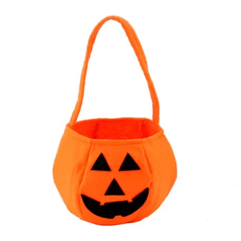 Transport gratuit 100BUC Halloween Zâmbet de Dovleac Bag Kids Punga cu Dulciuri Copiilor Mâner sac Consumabile Partid Ttrick sau Trata